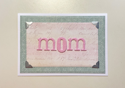 Glittered Mother's Day Card by Yvonne van de Grijp for Scrapbook Adhesives by 3L 