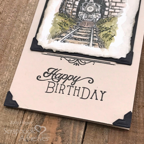 Vintage Train Birthday Card by Judy Hayes for Scrapbook Adhesives by 3L