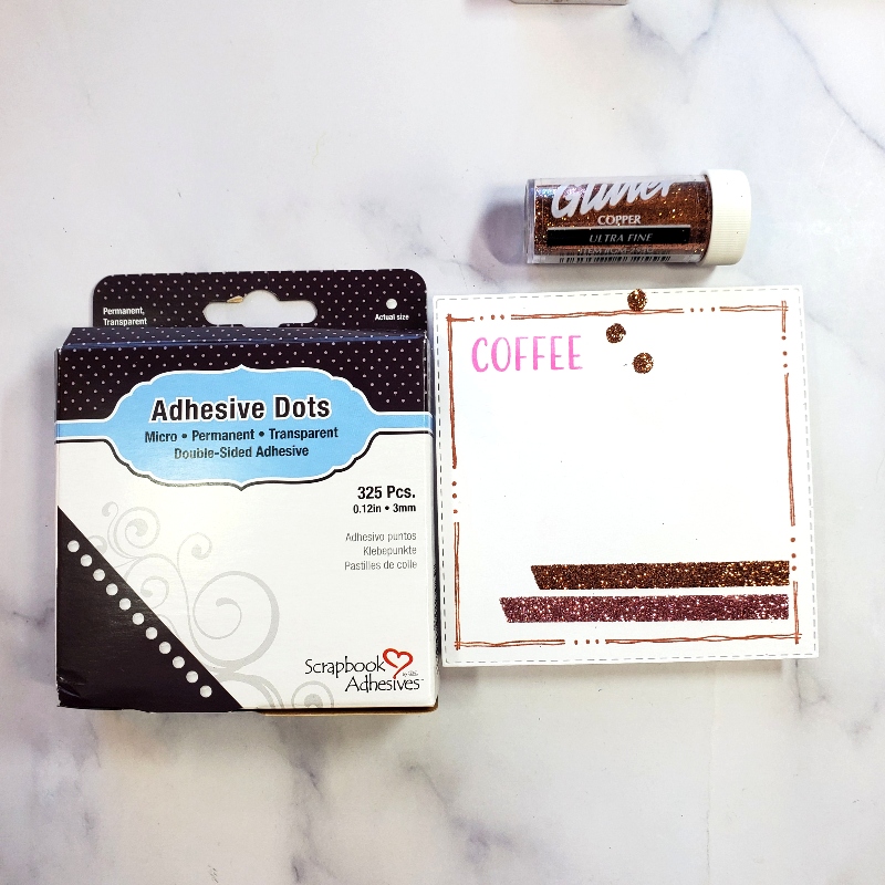 Glittered Coffee Card by Jamie Martin for Scrapbook Adhesives by 3L