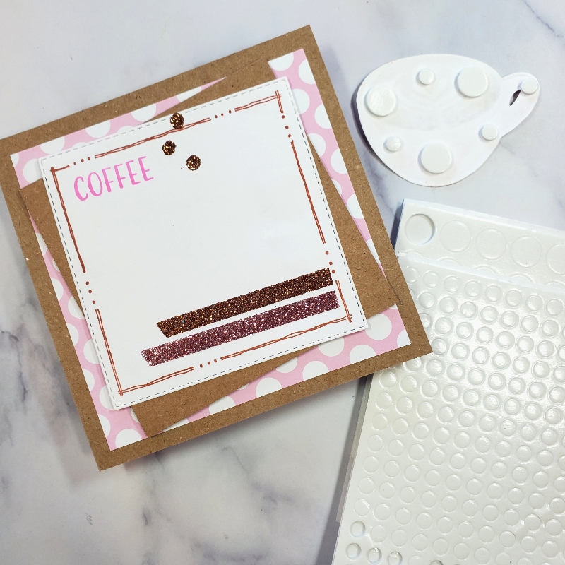 Glittered Coffee Card by Jamie Martin for Scrapbook Adhesives by 3L