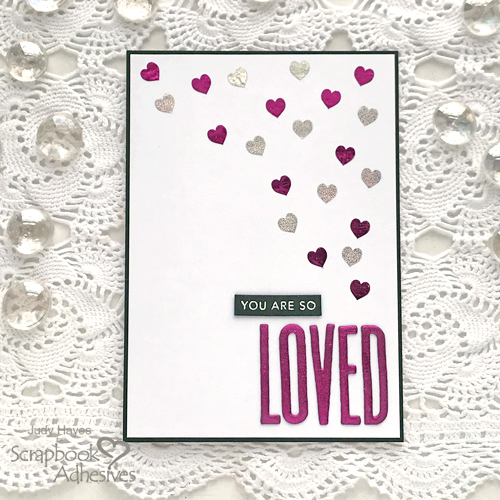 So Loved Hearts Card by Judy Hayes for Scrapbook Adhesives by 3L