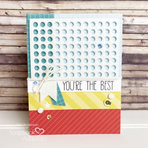 Easy Grids of Circles Card by Teri Anderson for Scrapbook Adhesives by 3L