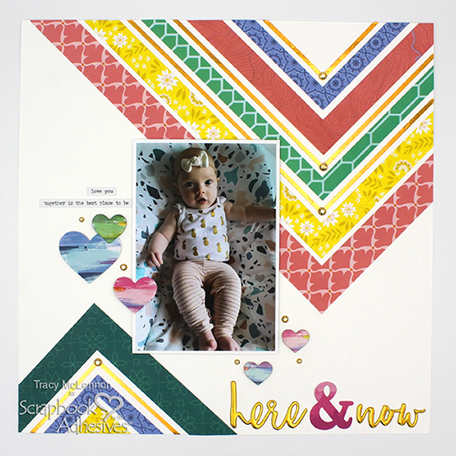 Large Chevron Background Layout by Tracy McLennon for Scrapbook Adhesives by 3L