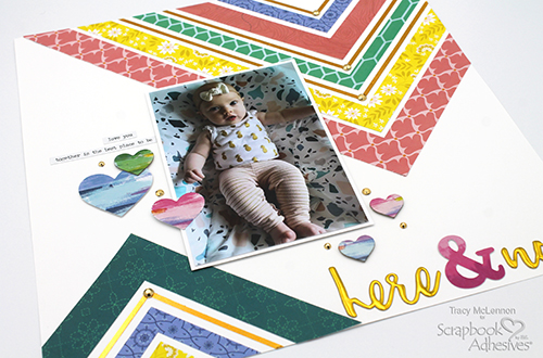 Large Chevron Background Layout by Tracy McLennon for Scrapbook Adhesives by 3L