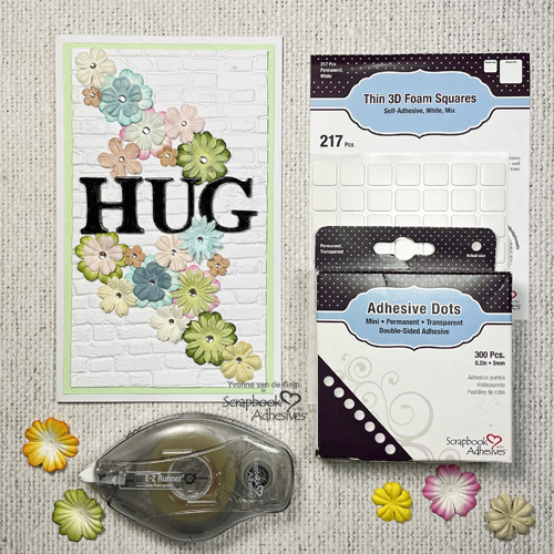 Easy Floral Hug Card by Yvonne van de Grijp for Scrapbook Adhesives by 3L