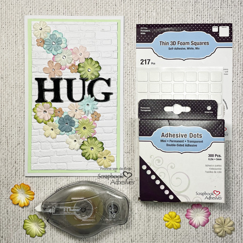 Easy Floral Hug Card by Yvonne van de Grijp for Scrapbook Adhesives by 3L 