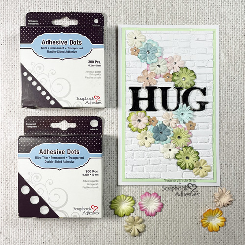 Easy Floral Hug Card by Yvonne van de Grijp for Scrapbook Adhesives by 3L 