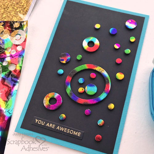 Holographic Circles Card by Judy Hayes for Scrapbook Adhesives by 3L 