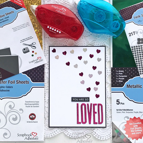 So Loved Hearts Card by Judy Hayes for Scrapbook Adhesives by 3L