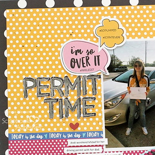 Permit Time for a Scrapbook Page by Connie Mercer for Scrapbook Adhesives by 3L