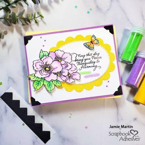 Framed Floral Harmony Card by Jamie Martin for Scrapbook Adhesives by 3L