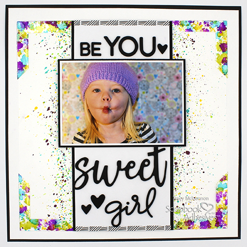 Be YOU Scrapbook Layout with Inky Corners by Tracy McLennon for Scrapbook Adhesives by 3L 