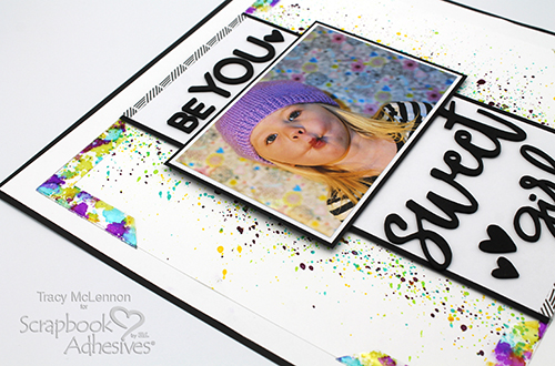 Be YOU Scrapbook Layout with Inky Corners by Tracy McLennon for Scrapbook Adhesives by 3L 