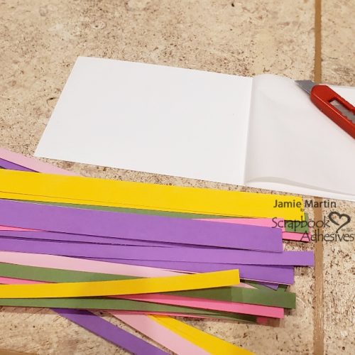 Striped Birthday Shaker Slimline by Jamie Martin for Scrapbook Adhesives by 3L