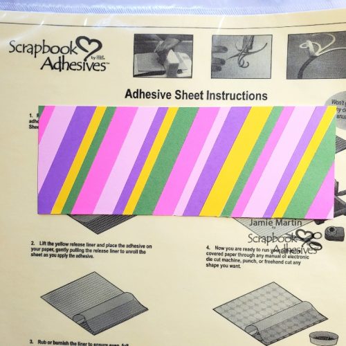 Striped Birthday Shaker Slimline by Jamie Martin for Scrapbook Adhesives by 3L