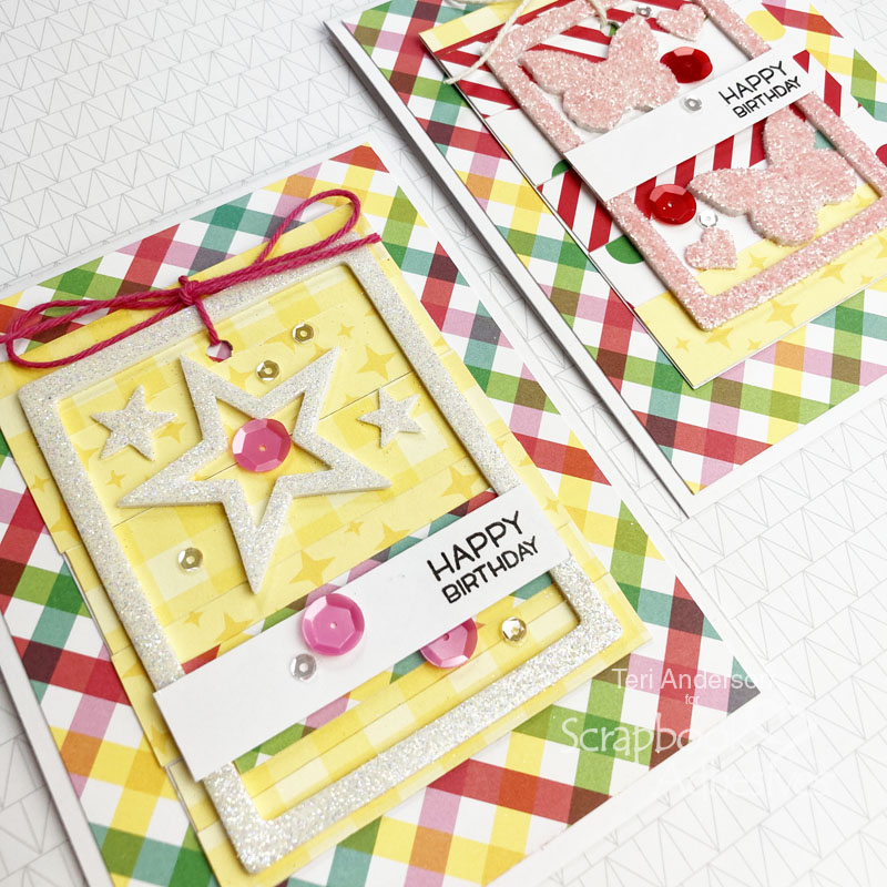 2 for 1 Birthday Tag Cards by Teri Anderson for Scrapbook Adhesives by 3L