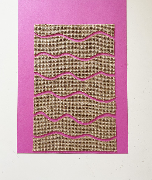 Wavy Burlap Birthday Card by Yvonne van de Grijp for Scrapbook Adhesives by 3L