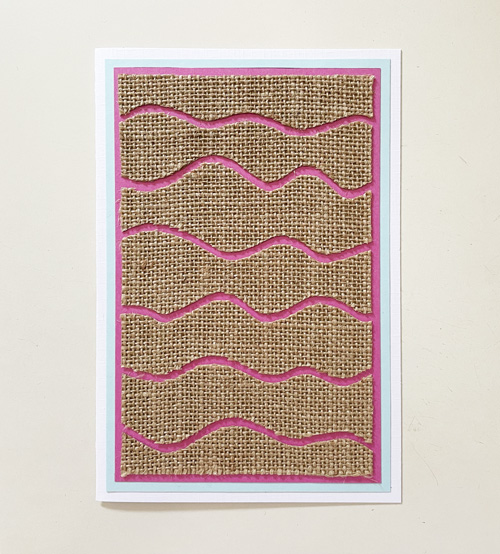 Wavy Burlap Birthday Card by Yvonne van de Grijp for Scrapbook Adhesives by 3L