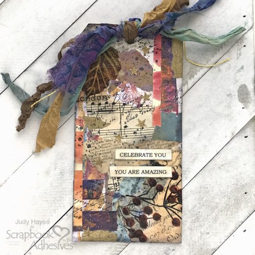 Celebrate You Collage Tag by Judy Hayes for Scrapbook Adhesives by 3L