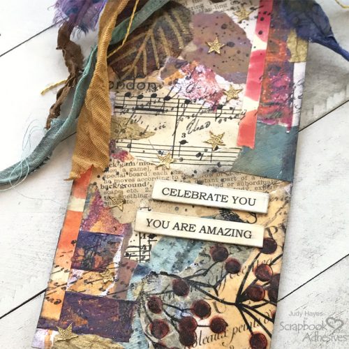 Celebrate You Collage Tag by Judy Hayes for Scrapbook Adhesives by 3L