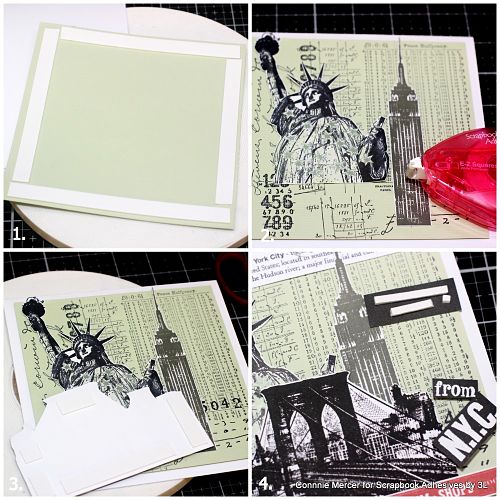 Hugs from New York City Collage Card by Connie Mercer for Scrapbook Adhesives by 3L