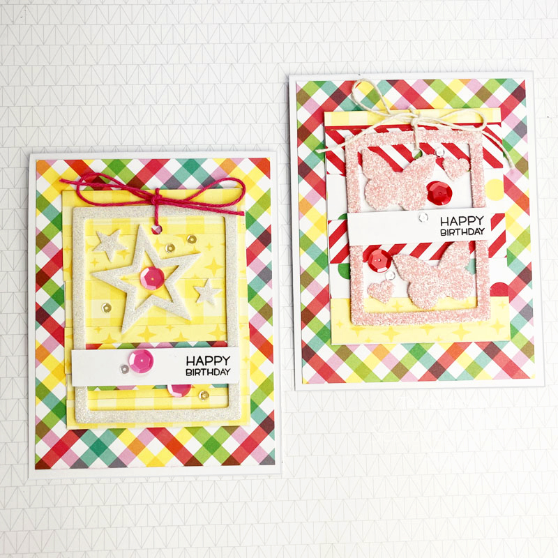 2 for 1 Birthday Tag Cards by Teri Anderson for Scrapbook Adhesives by 3L