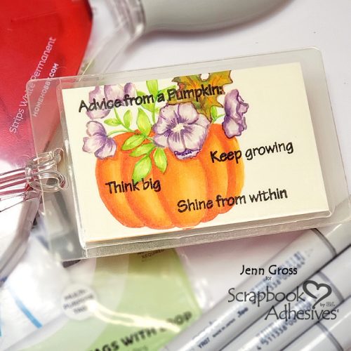 Great Pumpkin Advice in a Tag by Jenn Gross for Scrapbook Adhesives by 3L