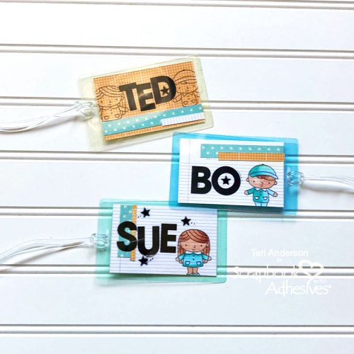 Backpack Name Tags by Teri Anderson for Scrapbook Adhesives by 3L 