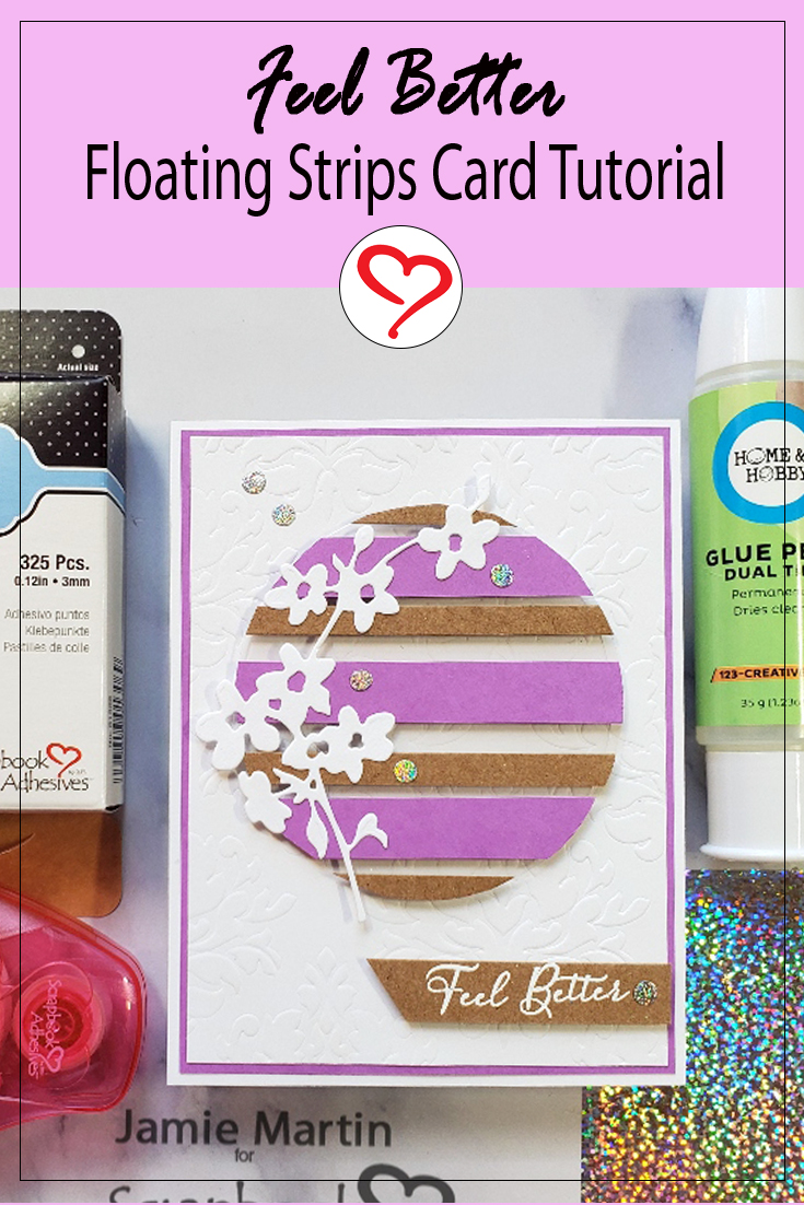 Floating Strips Card by Jamie Martin for Scrapbook Adhesives by 3L Pinterest