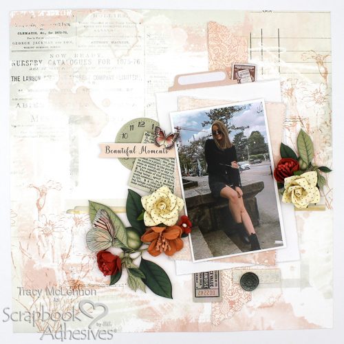 Beautiful Moments Dimensional Layout by Tracy McLennon for Scrapbook Adhesives by 3L