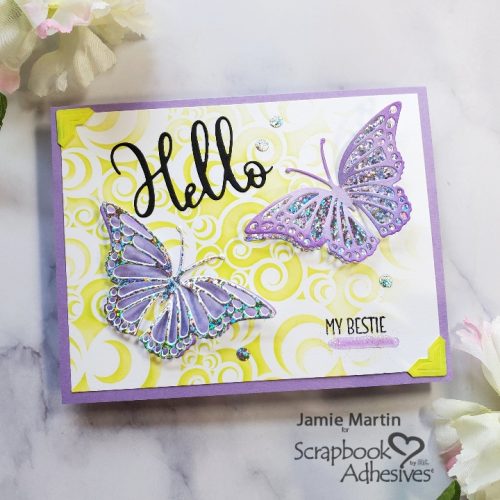 Hello My Bestie Foil Card Tutorial by Jamie Martin for Scrapbook Adhesives by 3L 