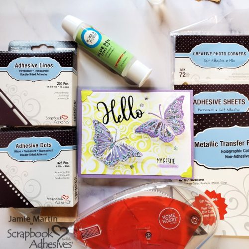 Hello My Bestie Foil Card Tutorial by Jamie Martin for Scrapbook Adhesives by 3L 