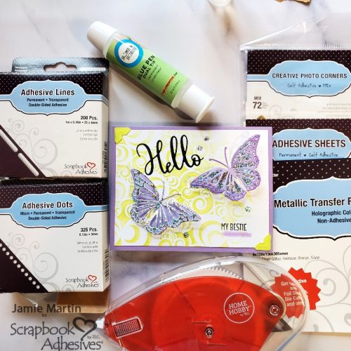 Hello My Bestie Foil Card Tutorial by Jamie Martin for Scrapbook Adhesives by 3L