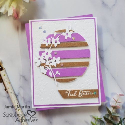 Floating Strips Card by Jamie Martin for Scrapbook Adhesives by 3L