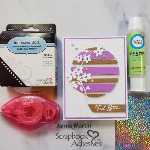 Floating Strips Card by Jamie Martin for Scrapbook Adhesives by 3L