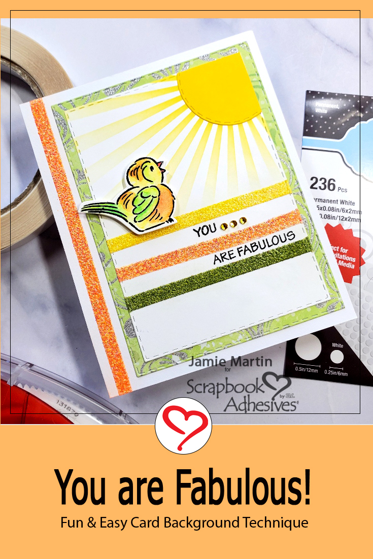 You are Fabulous Background Tutorial by Jamie Martin for Scrapbook Adhesives by 3L Pinterest
