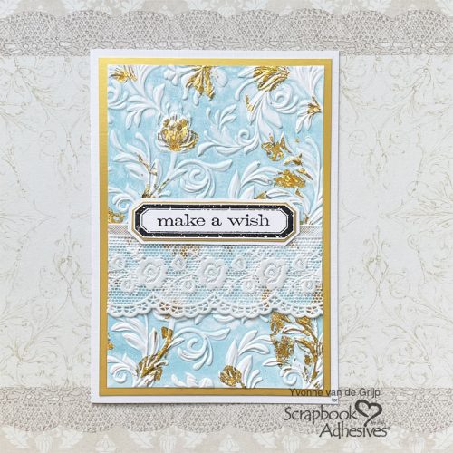 Make a Wish Foiled Accent Card by Yvonne van de Grijp for Scrapbook Adhesives by 3L 