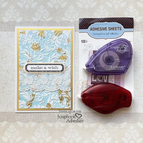 Make a Wish Foiled Accent Card by Yvonne van de Grijp for Scrapbook Adhesives by 3L 