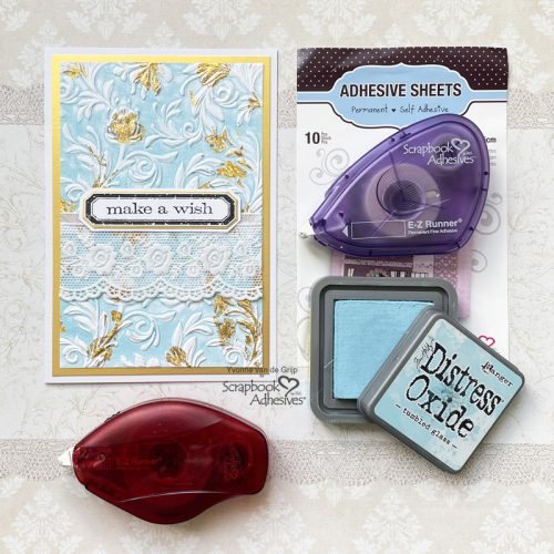 Make a Wish Foiled Accent Card by Yvonne van de Grijp for Scrapbook Adhesives by 3L 