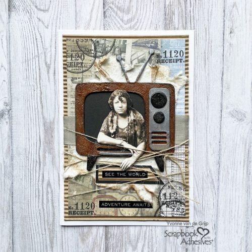 TV Frame Card Tutorial by Yvonne van de Grijp for Scrapbook Adhesives by 3L