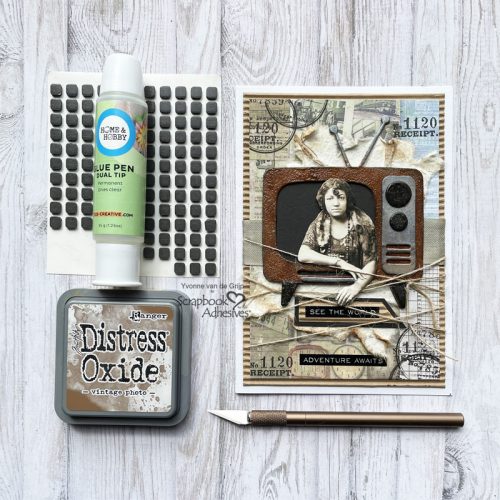 TV Frame Card Tutorial by Yvonne van de Grijp for Scrapbook Adhesives by 3L