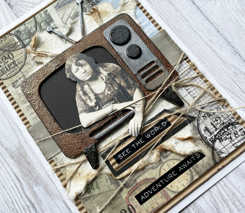 TV Frame Card Tutorial by Yvonne van de Grijp for Scrapbook Adhesives by 3L