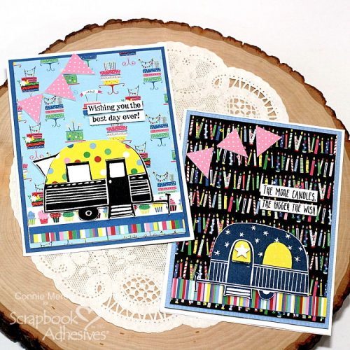 Happy Camper Birthday Cards by Connie Mercer for Scrapbook Adhesives  by 3L 