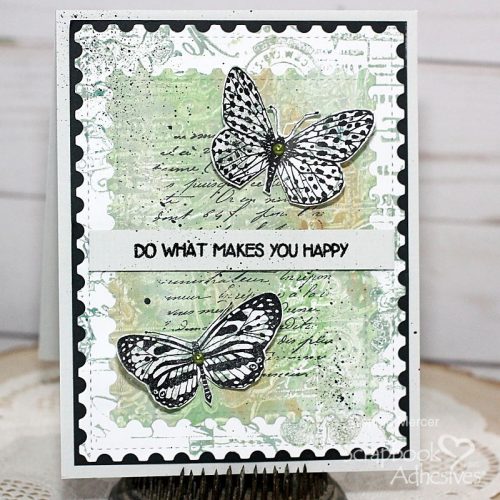Makes You Happy Mixed Media Card by Connie Mercer for Scrapbook Adhesives by 3L