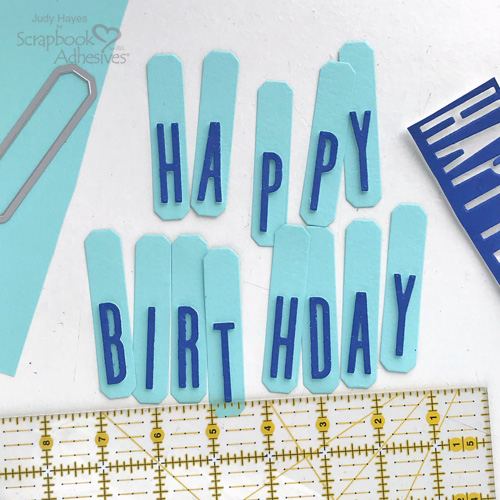 Tall Happy Birthday Banner by Judy Hayes for Scrapbook Adhesives by 3L