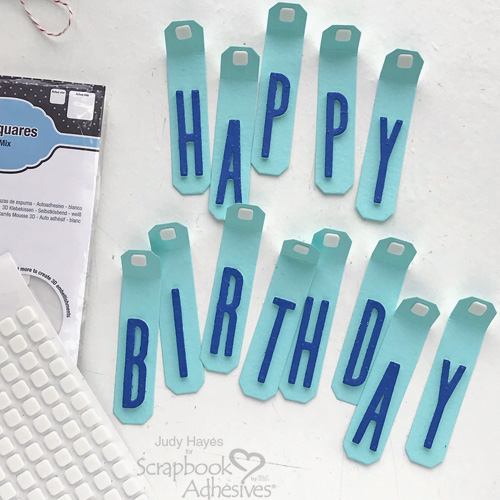 Tall Happy Birthday Banner by Judy Hayes for Scrapbook Adhesives by 3L