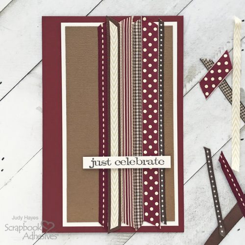 Just Celebrate Ribbon Card by Judy Hayes for Scrapbook Adhesives by 3L