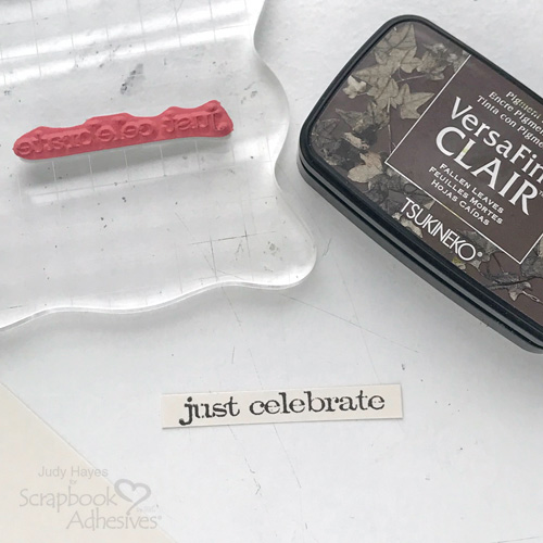 Just Celebrate Ribbon Card by Judy Hayes for Scrapbook Adhesives by 3L