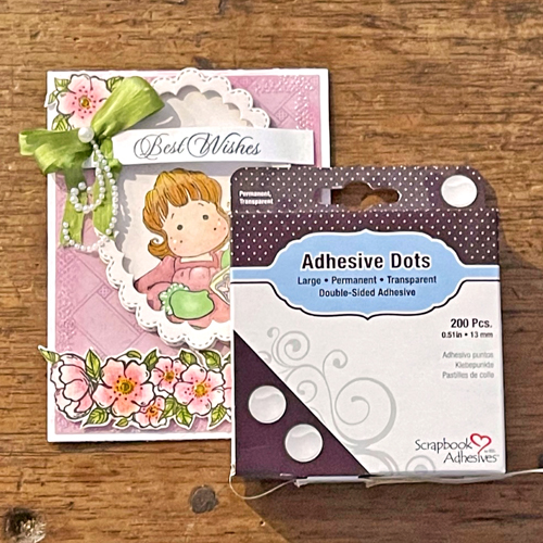 Whimsical Best Wishes Card by Linda Lucas for Scrapbook Adhesives by 3L