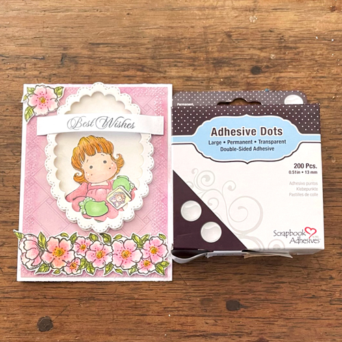 Whimsical Best Wishes Card by Linda Lucas for Scrapbook Adhesives by 3L